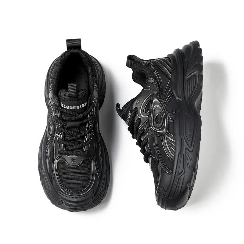 MILLIE'S Low Top Chunky Sneakers Men's Black-2