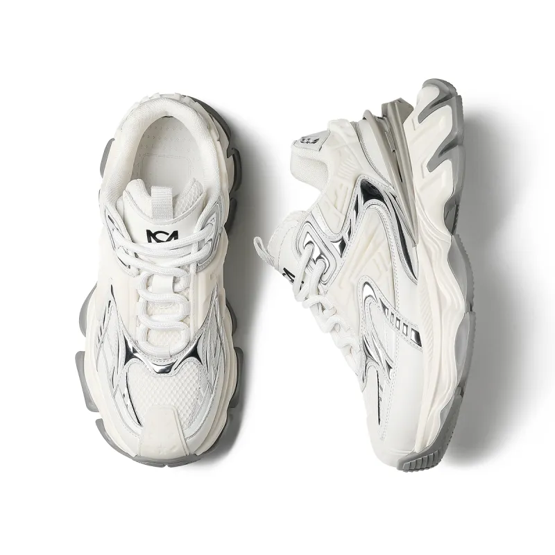 MILLIE'S Coverage Abrasion Resistant Low Top Chunky Sneakers Men's White Box Included-3