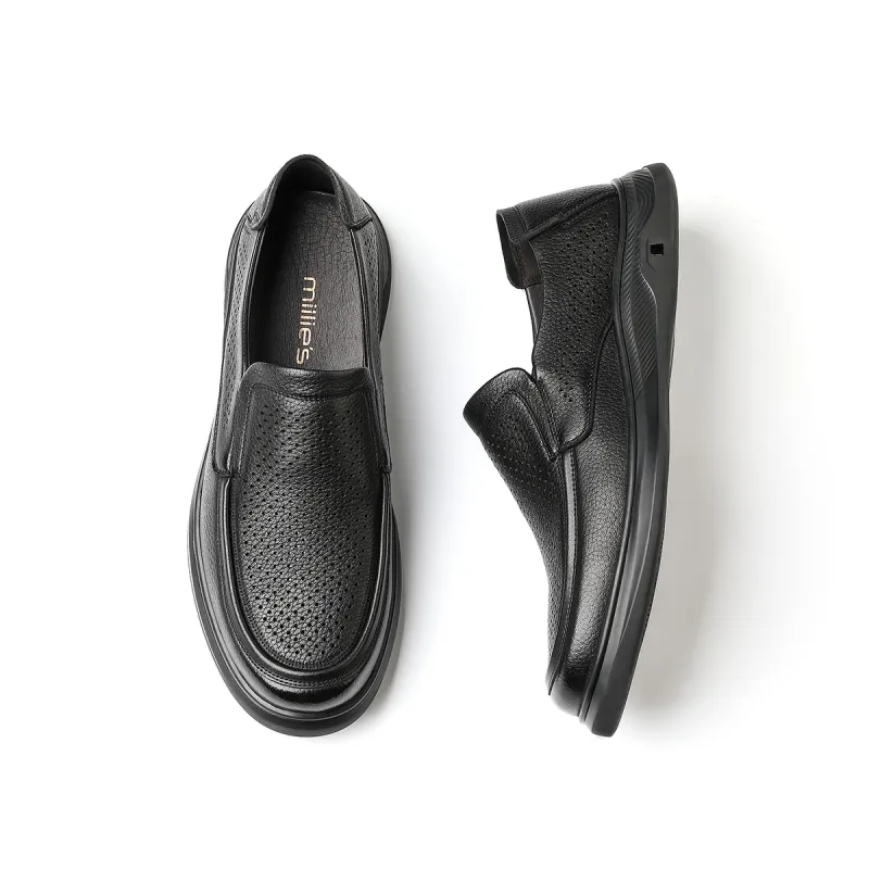 MILLIE'S Abrasion Resistant Breathable Low Top Dress Shoes Men's Black-4