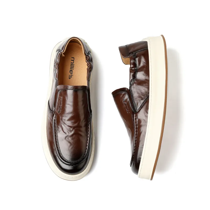 Millies Men's Casual Shoes Men Low Top Black/Brown-10