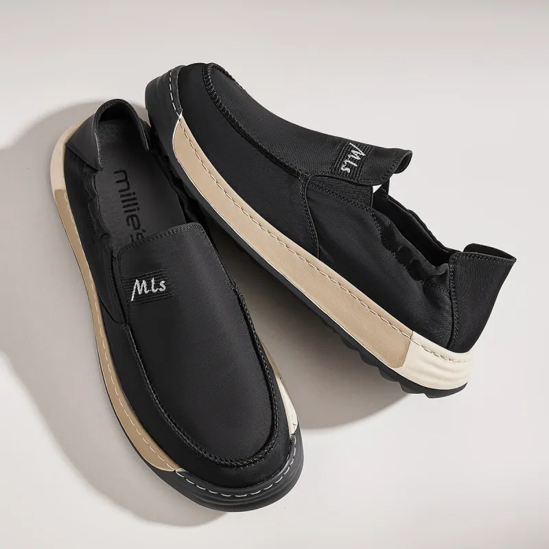 MILLIE'S Abrasion Resistant Low Top Casual Shoes Men's Black-3