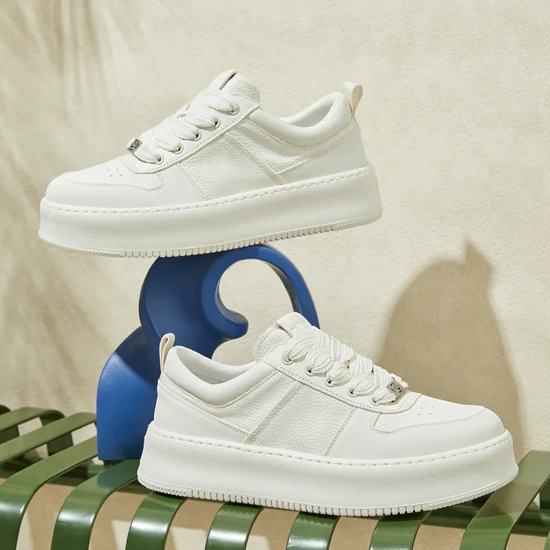 MILLIE'S Abrasion Resistant Low Top Skateboard Shoes Men's White-4