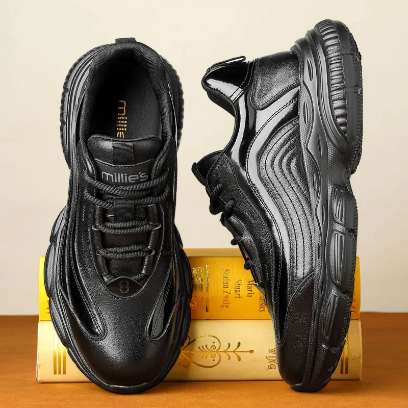 MILLIE'S Low Top Chunky Sneakers Men's Black-5