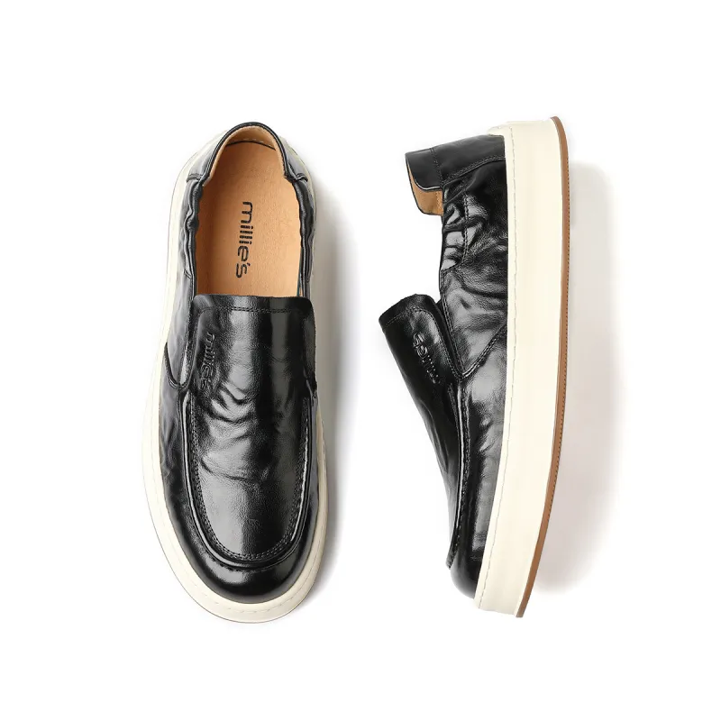 Millies Men's Casual Shoes Men Low Top Black/Brown-4