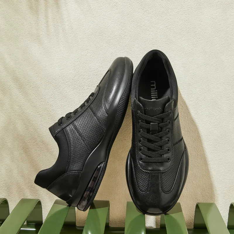 MILLIE'S Low Top Casual Shoes Men's Black Cut Out-5