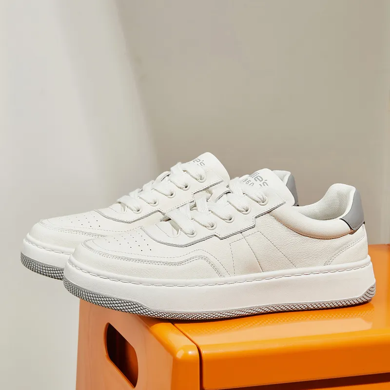 MILLIE'S Abrasion Resistant Low Top Stylish Skateboarding Shoes Men's White-1