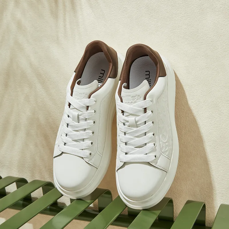 MILLIE'S Casual Skateboard Shoes Men's White-5