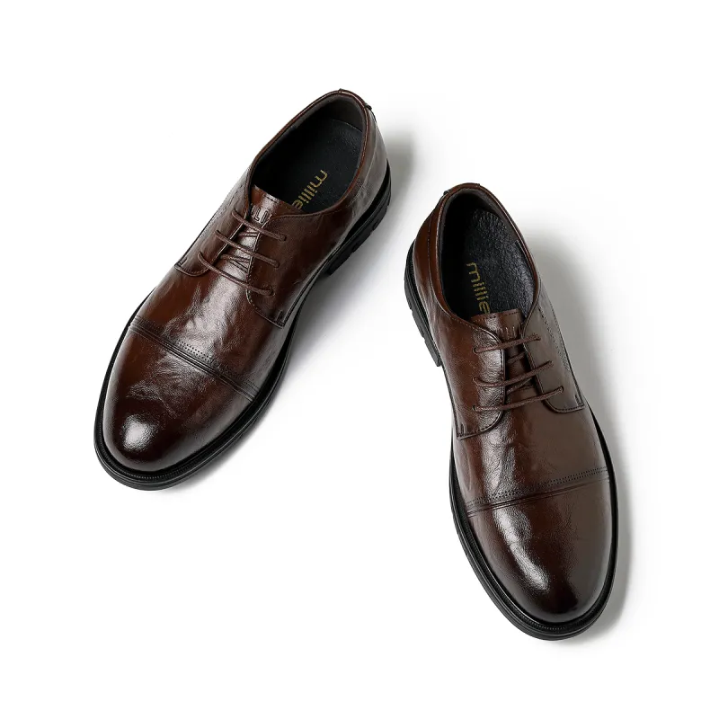 Millies Dress Shoes Men Low Top Black Brown-8