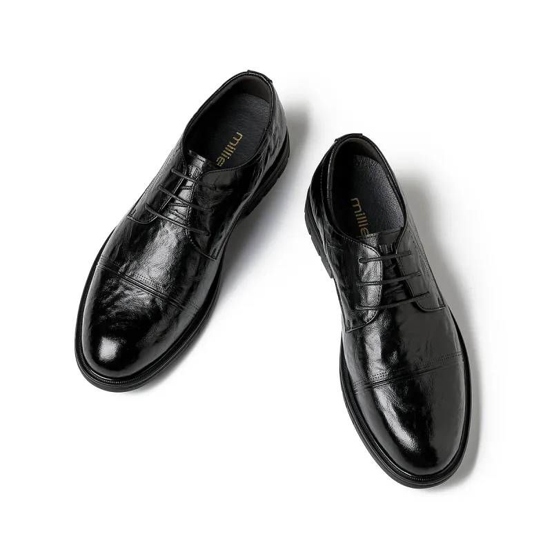 Millies Dress Shoes Men Low Top Black Brown-2