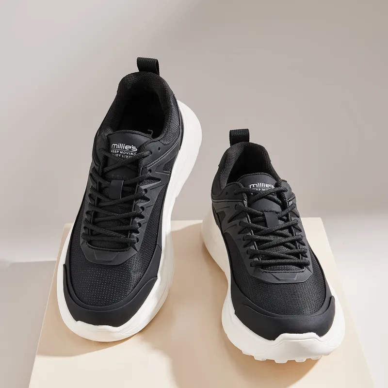 MILLIE'S Wear resistant And Lightweight Low Top Casual Shoes Men's Black-2