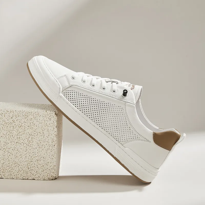 MILLIE'S Abrasion Resistant Breathable Low Top Skateboard Shoes Men's White-1