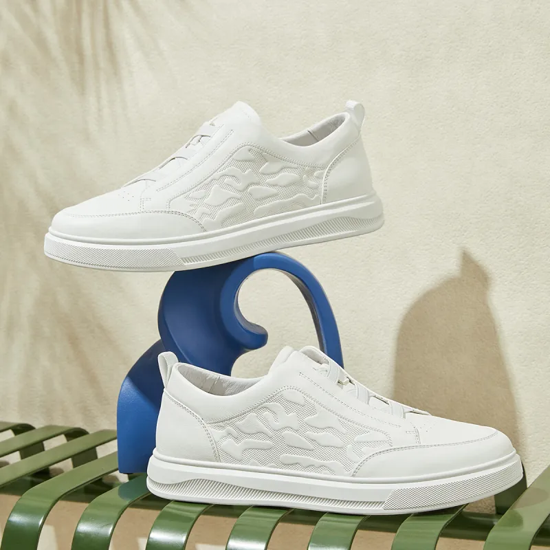 MILLIE'S Abrasion Resistant Low Top Skateboard Shoes Men's White-4