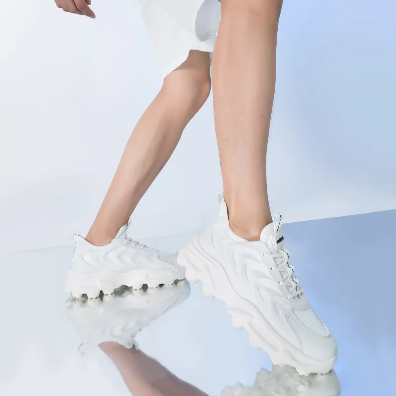 MILLIE'S Low Top Chunky Sneakers Men's White-5