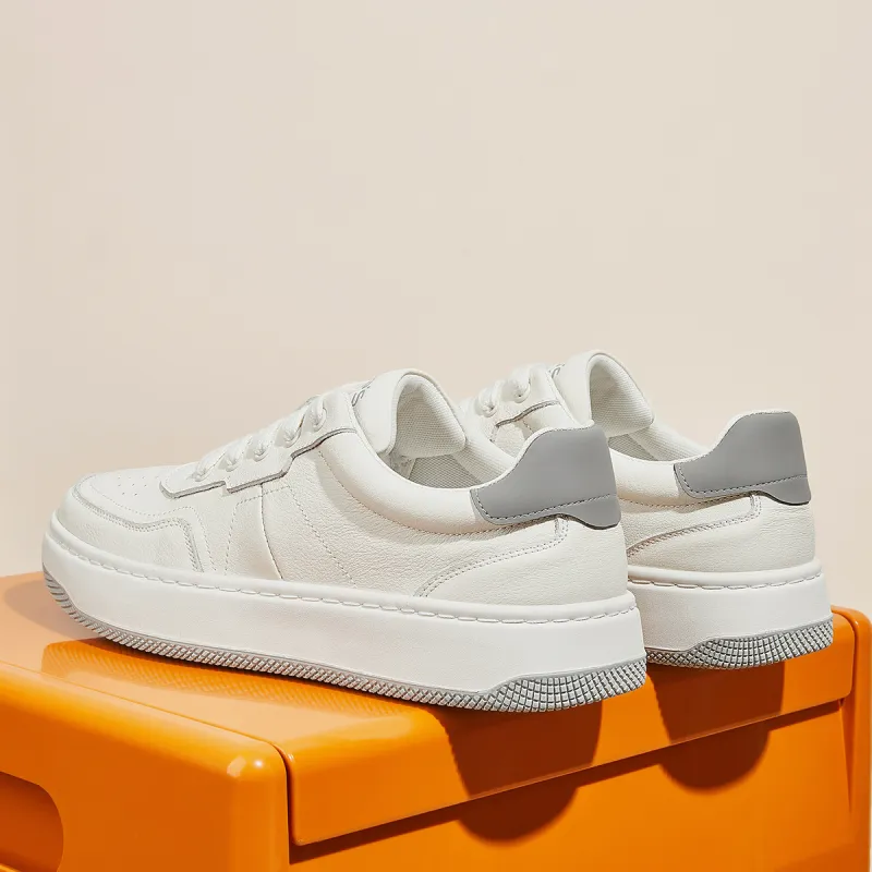 MILLIE'S Abrasion Resistant Low Top Stylish Skateboarding Shoes Men's White-3