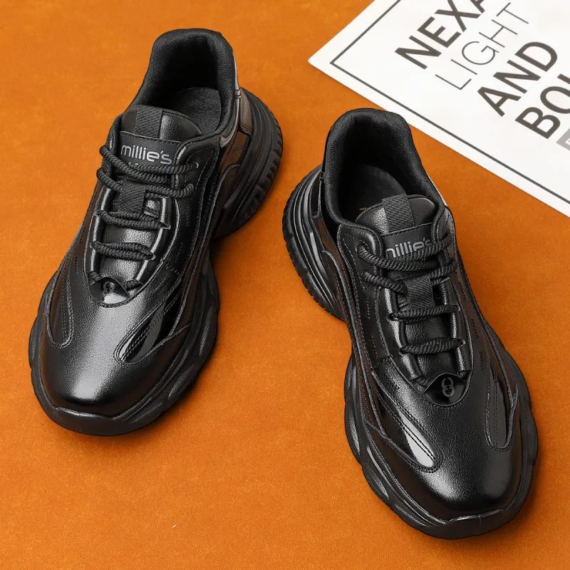 MILLIE'S Low Top Chunky Sneakers Men's Black-3