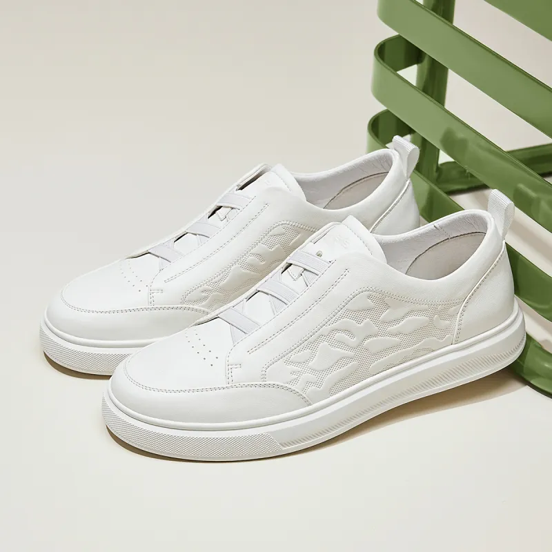 MILLIE'S Abrasion Resistant Low Top Skateboard Shoes Men's White-2