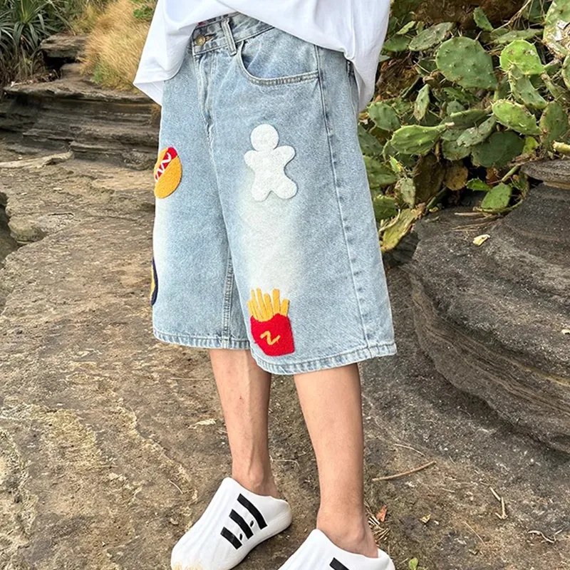NEAR HERE Denim Shorts Unisex-7