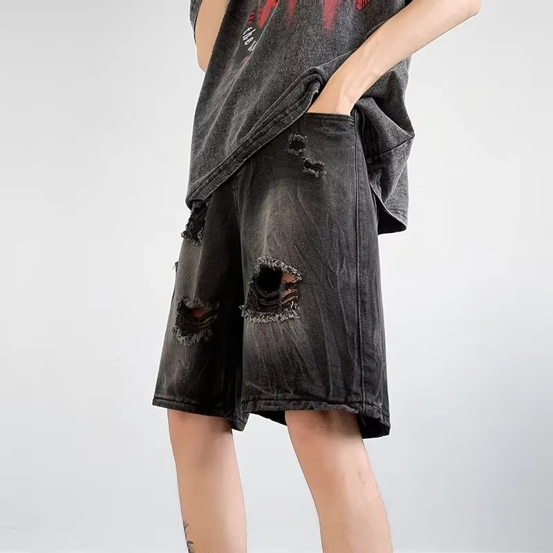 NEAR HERE Denim Shorts Unisex-2