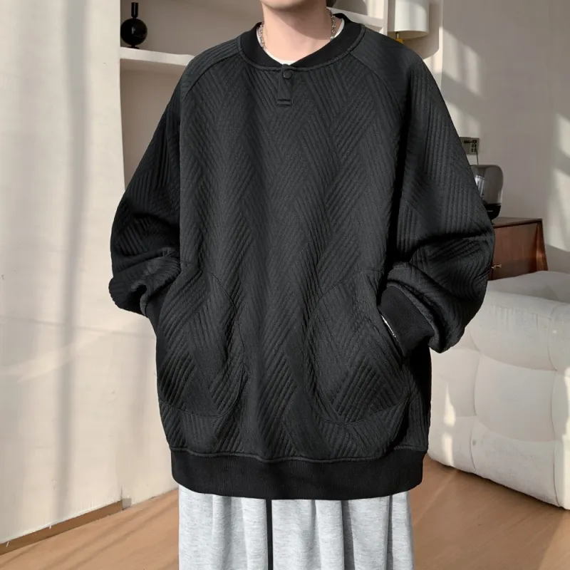 NEAR HERE Sweatshirt Unisex Navy Blue-11