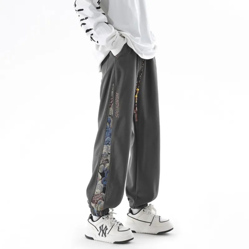 NEAR HERE Casual Pants Unisex Dark Sky Blue-17