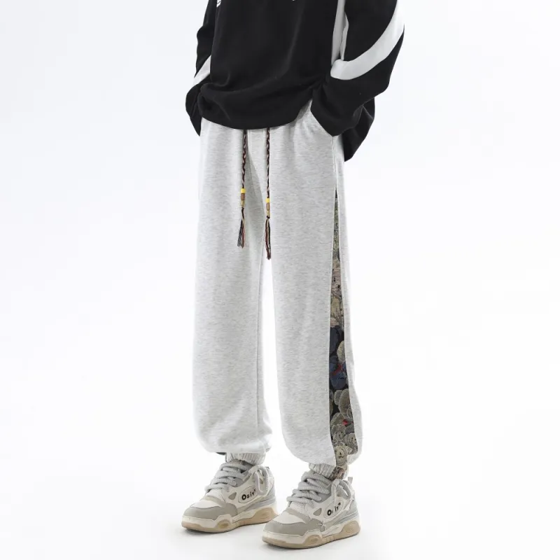 NEAR HERE Casual Pants Unisex Dark Sky Blue-11