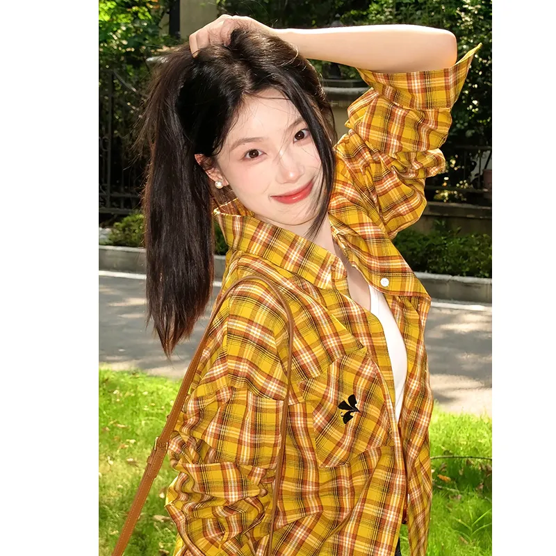NEAR HERE Shirts Unisex Yellow-6