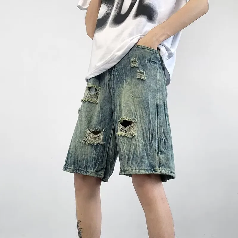 NEAR HERE Denim Shorts Unisex-7