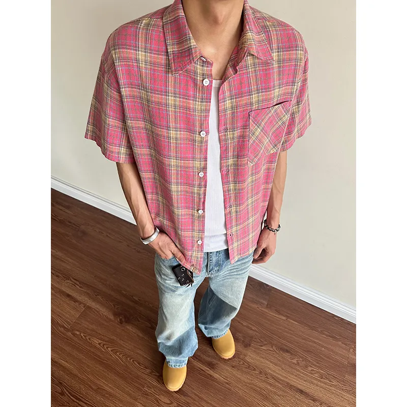 NEAR HERE Shirts Unisex Pink-3