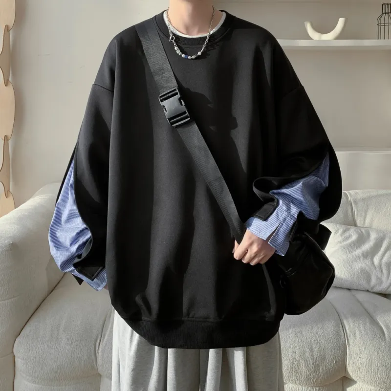 NEAR HERE Sweatshirt Unisex Navy Blue-6