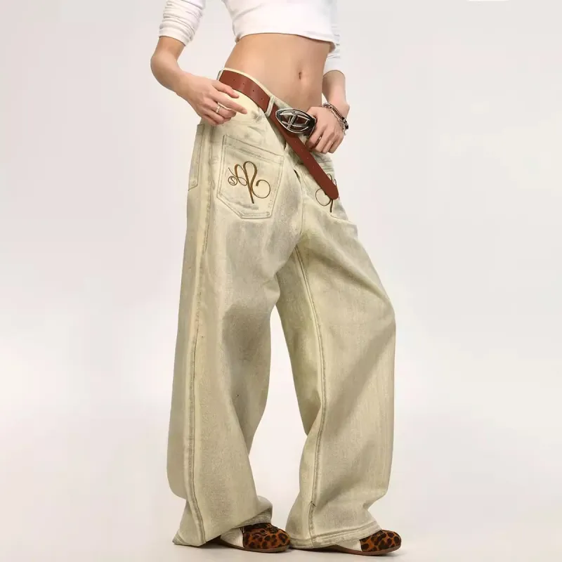 NEAR HERE Jeans Unisex Apricot-2