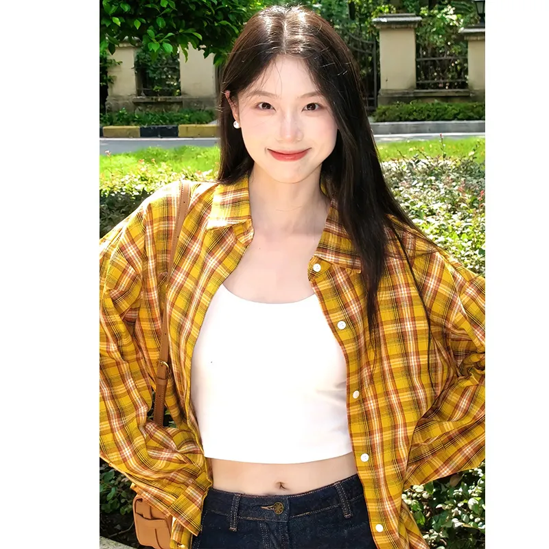 NEAR HERE Shirts Unisex Yellow-5