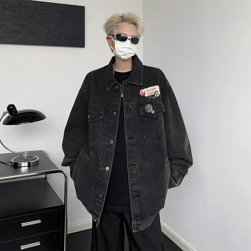 NEAR HERE Denim Jackets Unisex-17