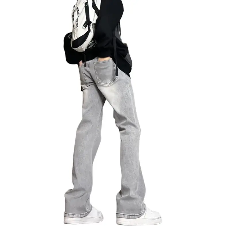 NEAR HERE Jeans Unisex Green Yellow-6