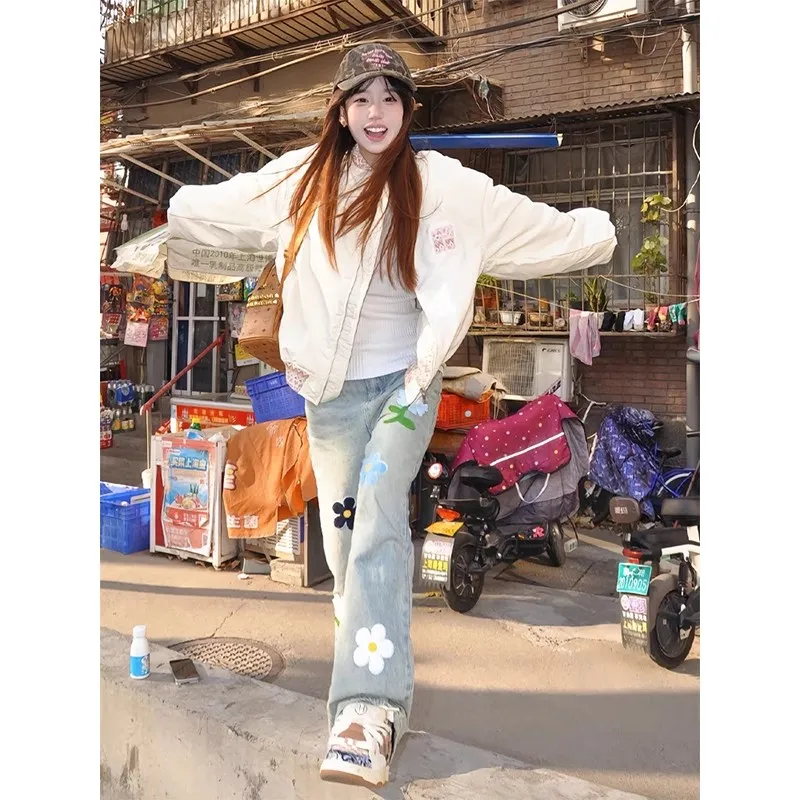 NEAR HERE Jeans Unisex Blue-5