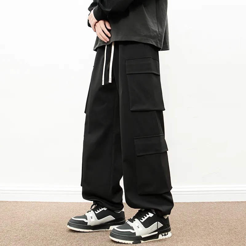 NEAR HERE Casual Pants Unisex Emerald-5