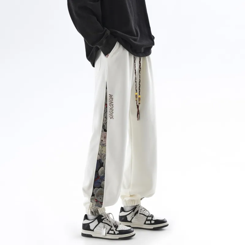 NEAR HERE Casual Pants Unisex Dark Sky Blue-8