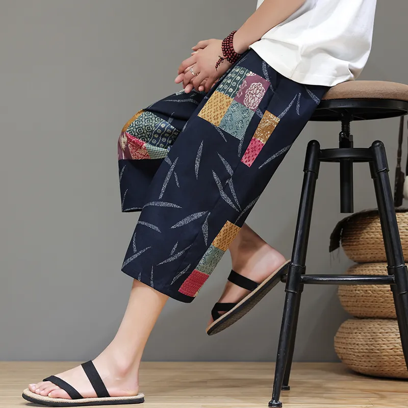 NEAR HERE Casual Shorts Unisex Navy Blue-5