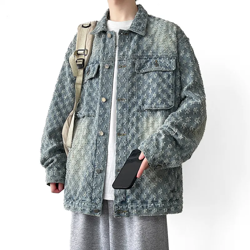 NEAR HERE Denim Jackets Unisex-1
