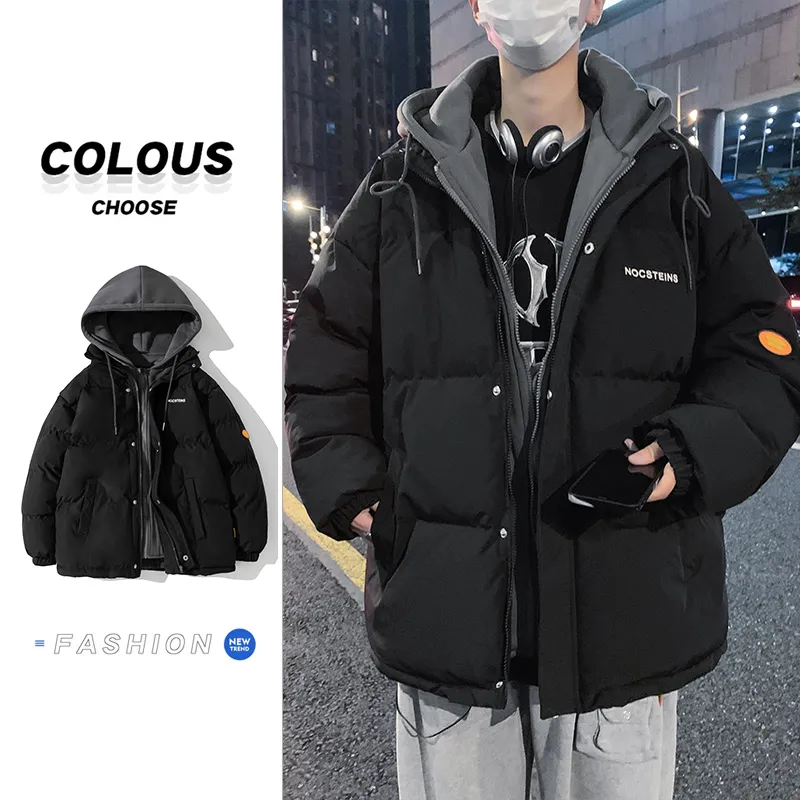 NEAR HERE Puffer Jackets Unisex Pink-6