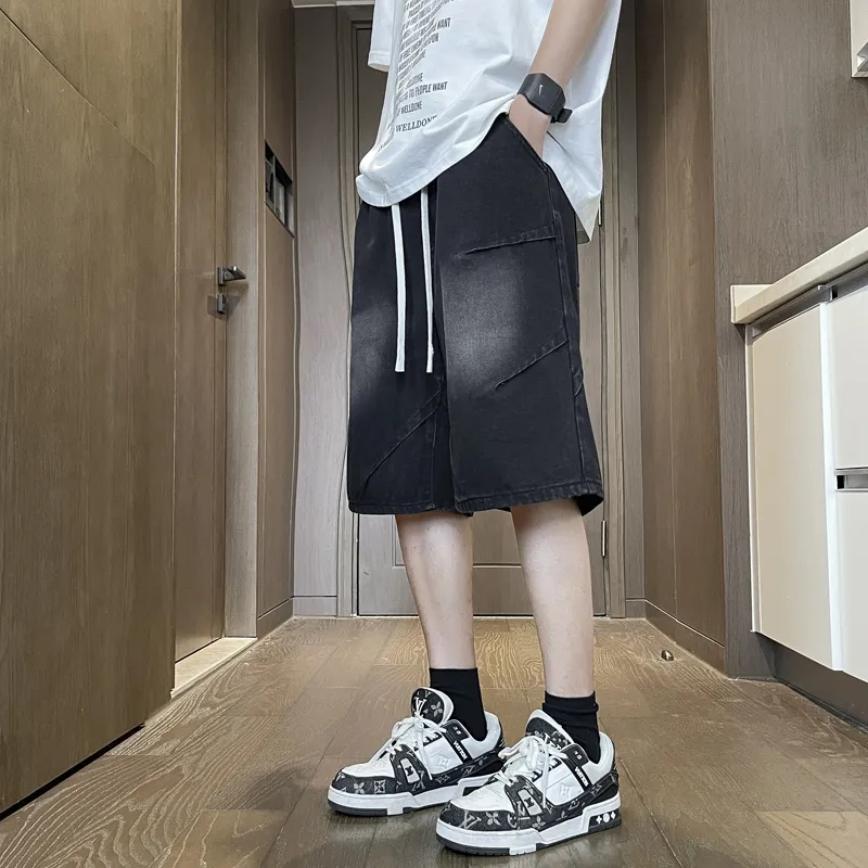 NEAR HERE Denim Shorts Unisex-14