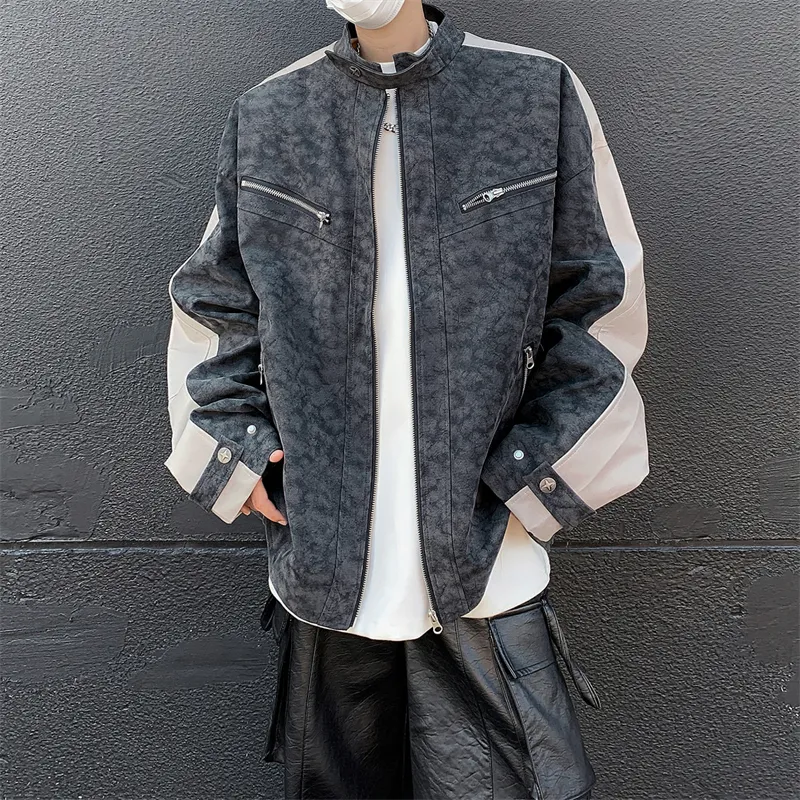 NEAR HERE Leather Jacket Unisex-7