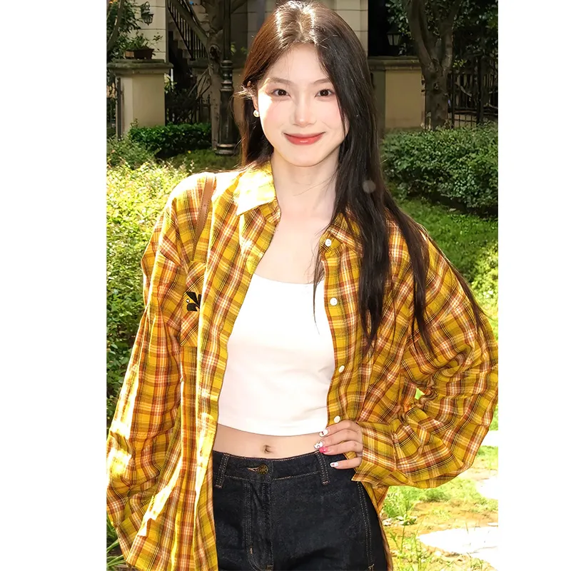 NEAR HERE Shirts Unisex Yellow-2