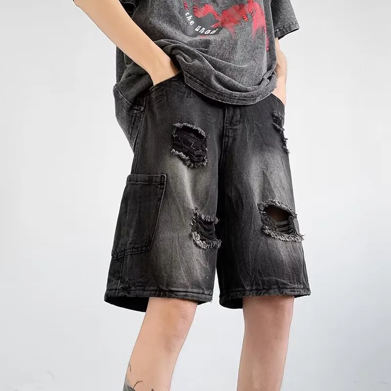 NEAR HERE Denim Shorts Unisex-4