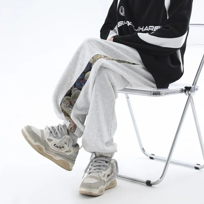 NEAR HERE Casual Pants Unisex Dark Sky Blue-14