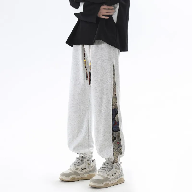 NEAR HERE Casual Pants Unisex Dark Sky Blue-12