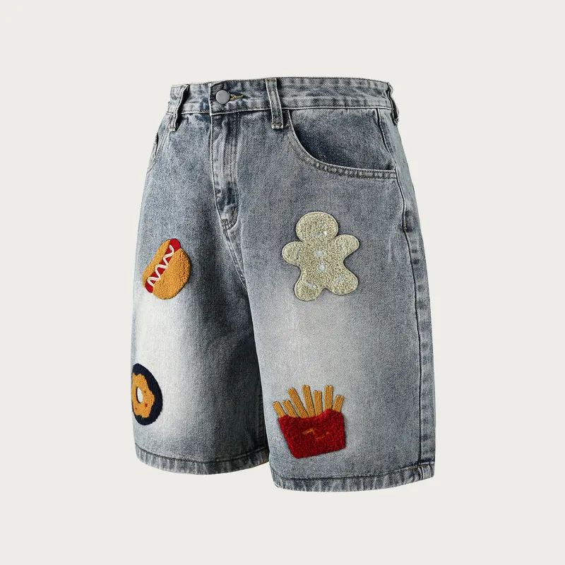 NEAR HERE Denim Shorts Unisex-9