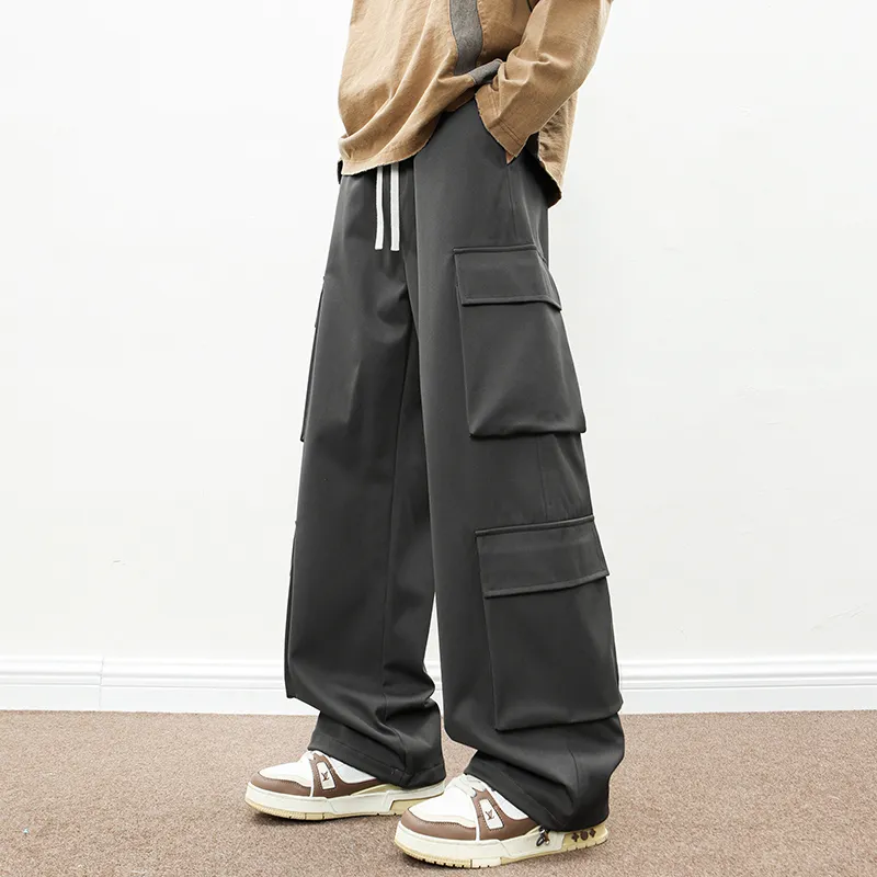 NEAR HERE Casual Pants Unisex Emerald-10