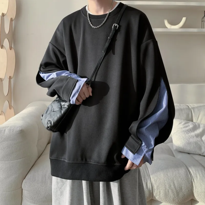 NEAR HERE Sweatshirt Unisex Navy Blue-4