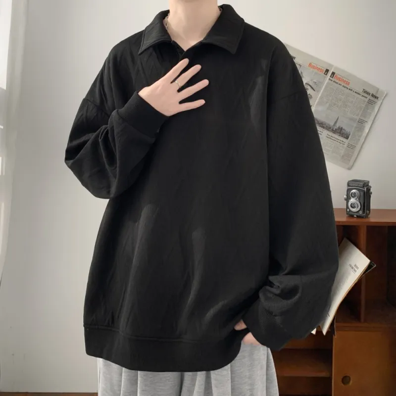 NEAR HERE Sweatshirt Unisex Navy Blue-10