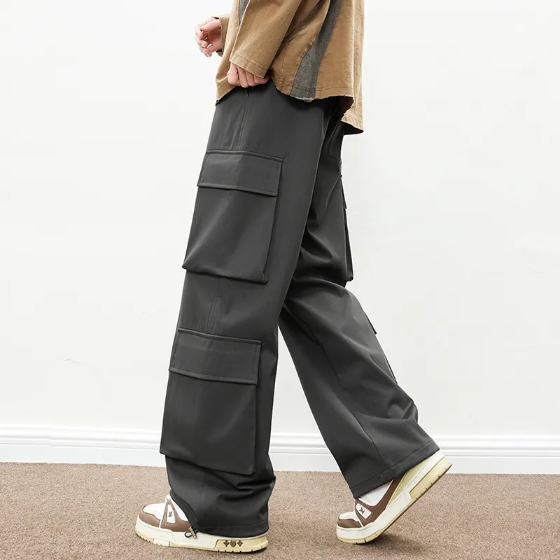 NEAR HERE Casual Pants Unisex Emerald-8